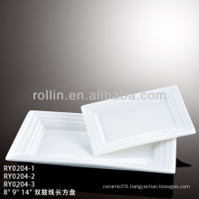 Double Line series hotel&restaurant fine porcelain kitchen set,dining set,solid color dinnerware